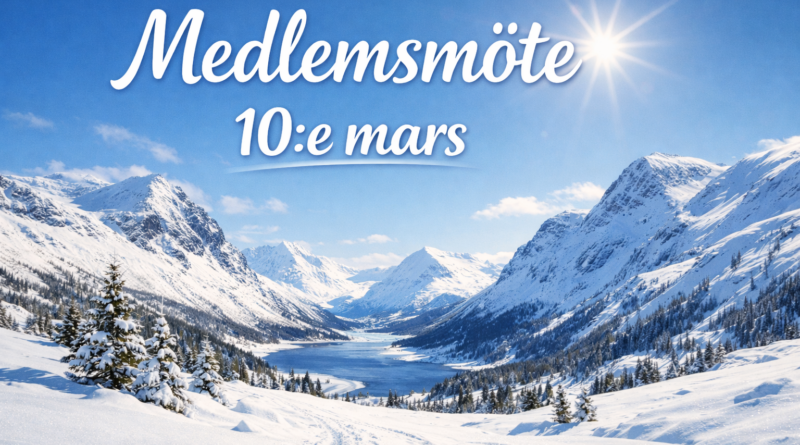 Medlemsmöte 10 mars
